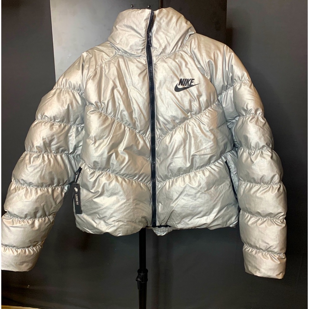 Nike Silver Puffer Jacket